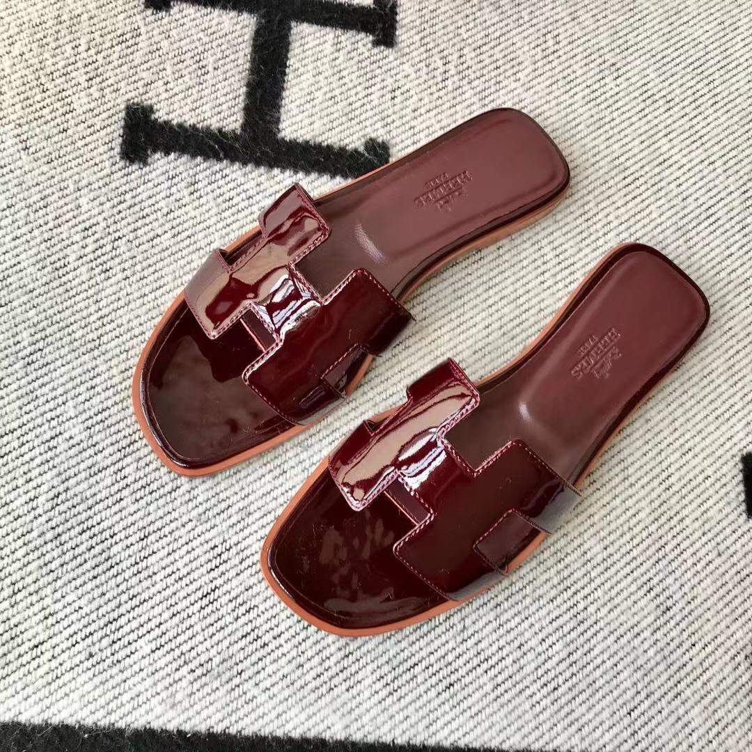 에르메스 올수공 오란 슬리퍼 샌들 페이던트 25